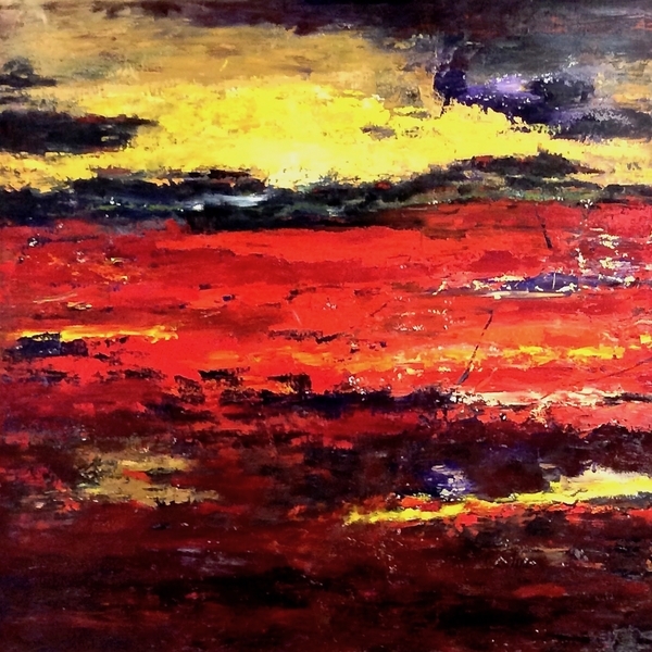 "Eruption - Mount Etna"   36x36   $2.500