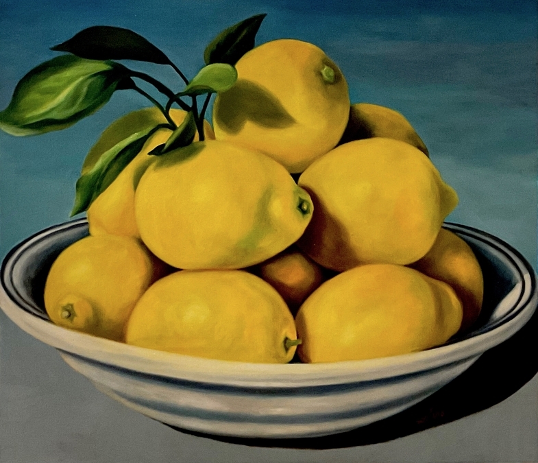 "Florida Lemons"  34x40  Oil on Canvas