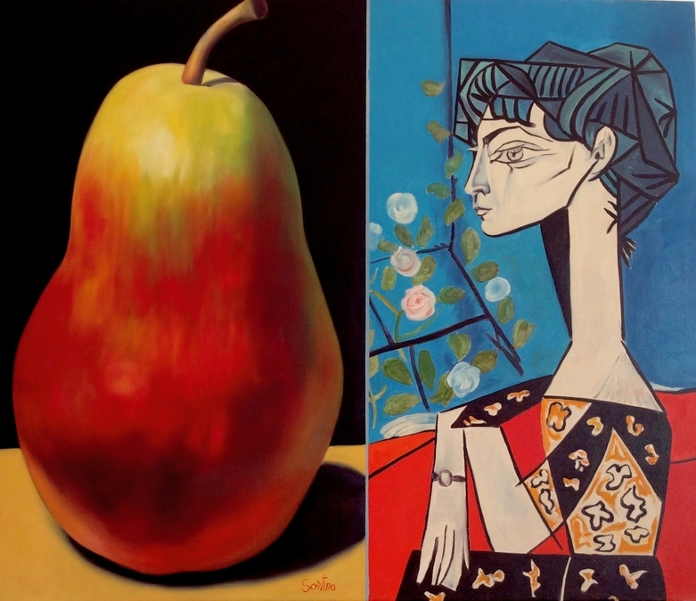 "Looking at Picasso"   36x42   $2.600