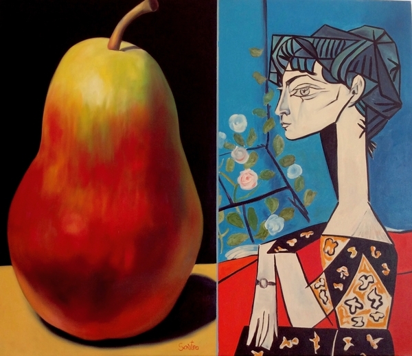 "Looking at Picasso"   36x42   $2.600