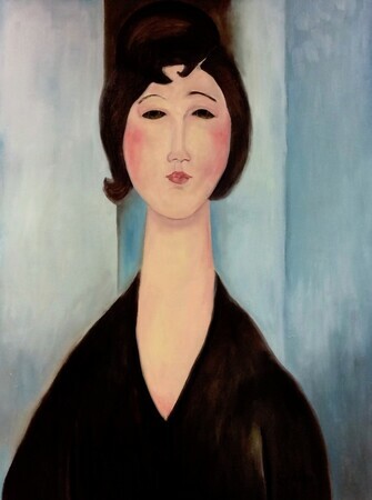 Modigliani's Muse  24x36    C$2.100  Oil/Canvas