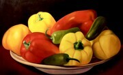 Plate of Peppers  32x48