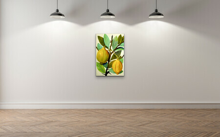 Showcasing "Lemons-Botanical"  24x36    In Situ