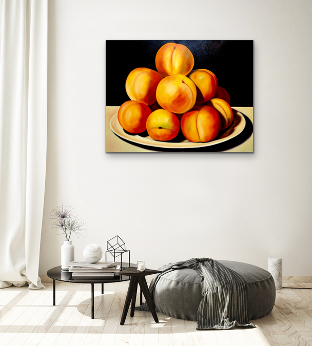 Showcasing "Pile of Peaches" 36x48   In Situ