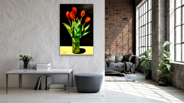 Showcasing "Red on Black" 32x48   In Situ