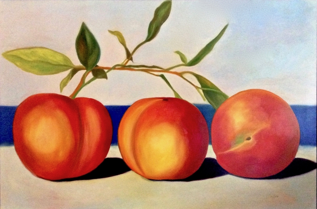 Three on the beach  48x32 oil canvas